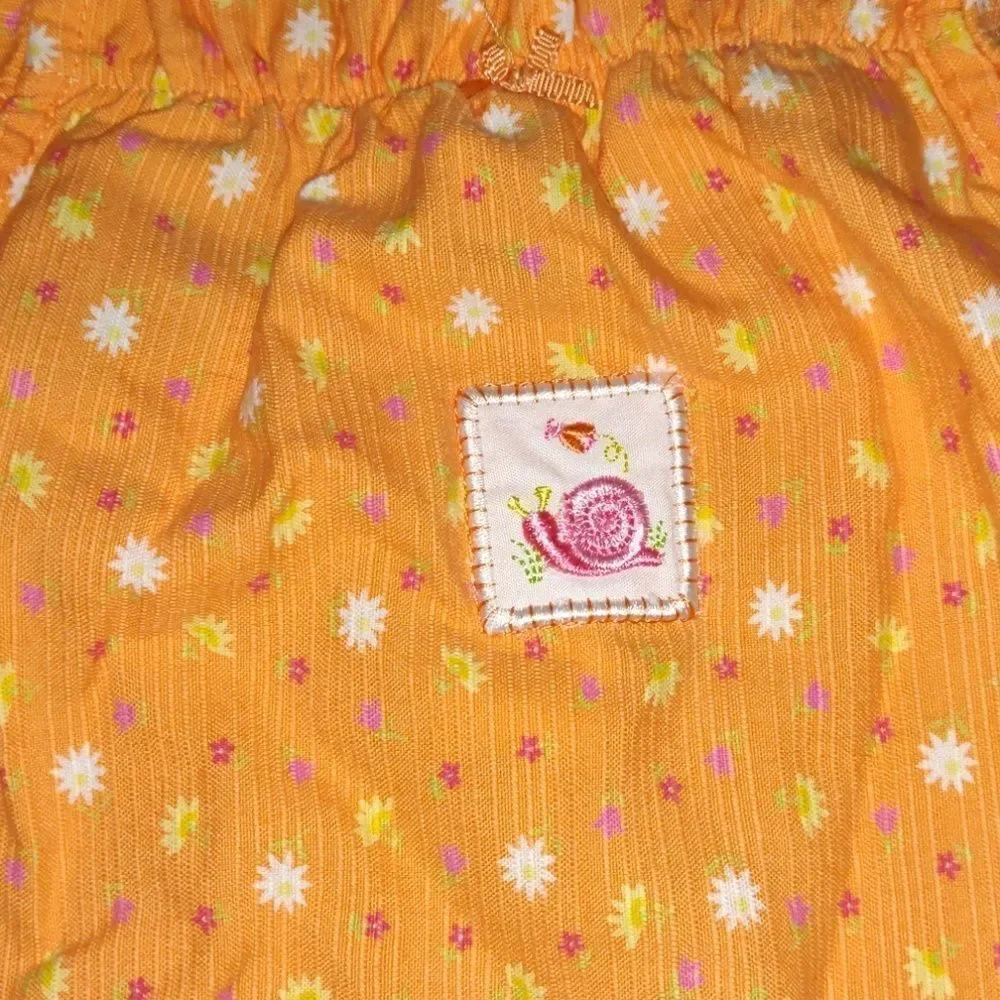 Carter's Orange Flower Print‎ Romper Size 18-24 Months